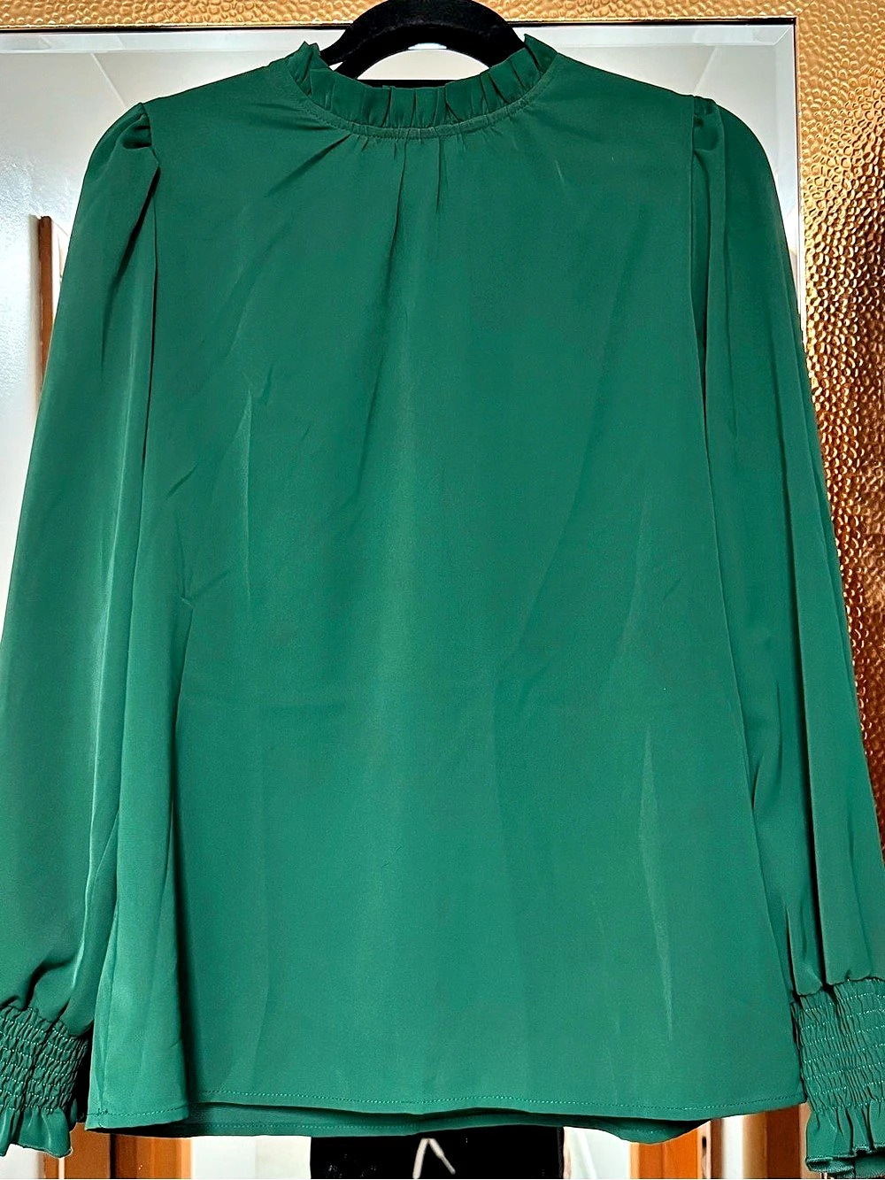Green Long Sleeve Blouse s size